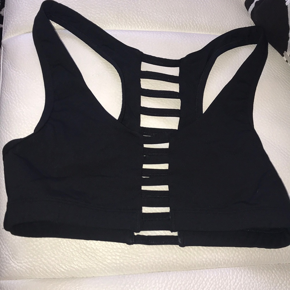 Pink sports bra